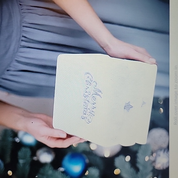 Quera 2 pack Christmas Hand Towels 100% cotton White Gray embroidery 14x30" New - Picture 5 of 9